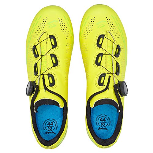 Spiuk Sportline Road C Zapatilla Carretera ALDAMA Carbono, Adultos Unisex, Amarillo Fluor Mate, T. 38