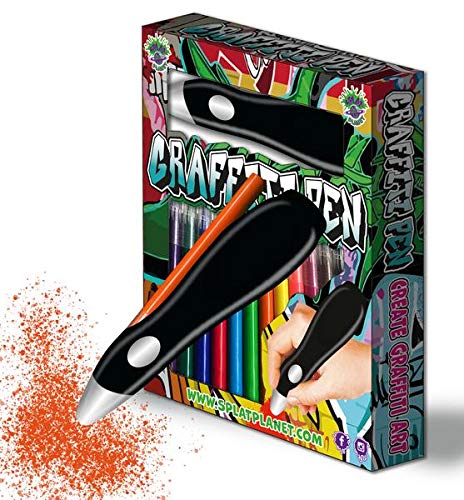 Splat Planet Graffiti - Aerógrafo eléctrico inalámbrico, aerógrafo acuarela, juego de rotuladores aerógrafo de 12 colores, acuarela lavable, pinturas artísticas y artesanía, regalo para los niños