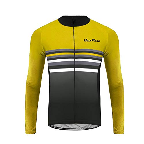 Sports Wear Bike Wear Invierno Fleece Warm Jersey de Ciclismo Extrema Designs, de Manga Larga, Ajuste Slim Fit, Camiseta de MTB