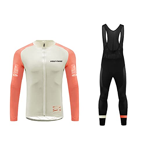 Sports Wear Hombres Invierno Fleece Warm Ropa de Ciclismo Bicicleta Conjunto Traje de Ropa Deportiva Jersey de Manga Larga + Pantalones Mantener Caliente