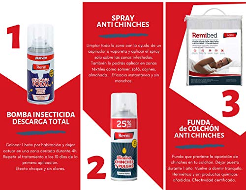 Spray Anti Chinches y pulgas Insecticida Chinches | Veneno chinches pulgas | Aerosol Chinches | Repelente Especial Tejidos