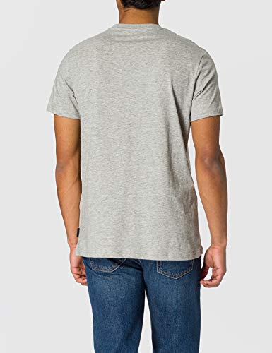 Springfield Camiseta Regular Varsity Reconsider, Gris Medio, M para Hombre