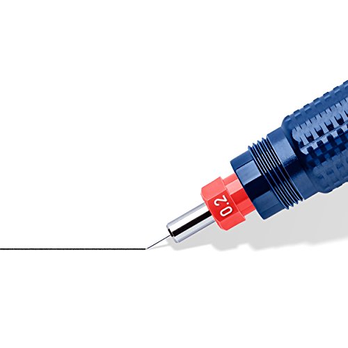 STAEDTLER Mars Matic 700 02 - Pluma técnica con puntera tubular de acero cromado duro 0,2 mm, azul