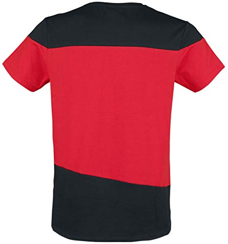 Star Trek: The Next Generation Red Uniform Hombre Camiseta Rojo/Negro XL, 100% algodón, Regular