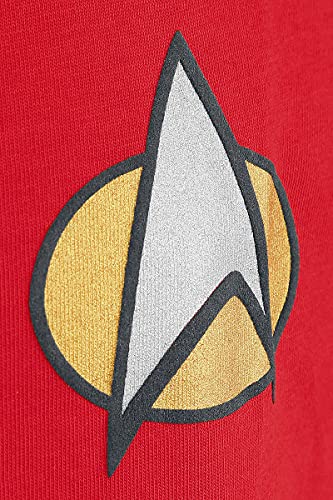 Star Trek: The Next Generation Red Uniform Hombre Camiseta Rojo/Negro XL, 100% algodón, Regular