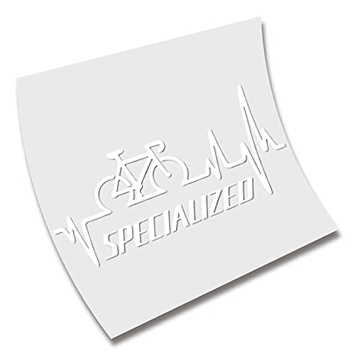 STICKER VINILO CARDIOBIKE SPECIALIZED - BICICLETA- PEGATINA VINYL BIKE – CARDIO - CORTE (Blanco)