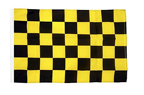 Stock Bandera/Stock cuadros negro de amarillo + Gratis Pegatinas, Flaggenfritze – Bandera, Flagge 30 x 45 cm mit Hohlsaum