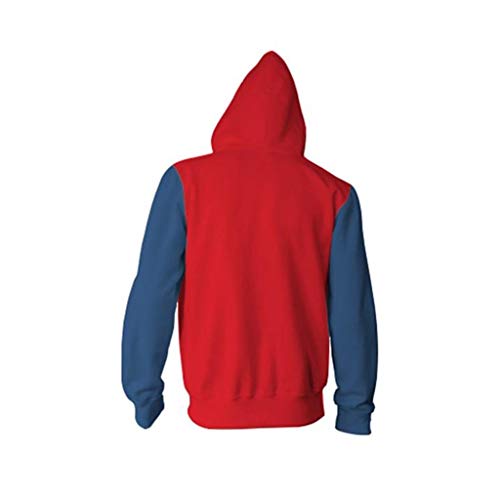 Strange clothing store Q con Capucha, Spider-Man Héroes de devolución de Deportes Sudadera, suéter 3D Digital Print Cardigan suéter con Capucha, Hombres y Mujeres (Size : XXXXL)