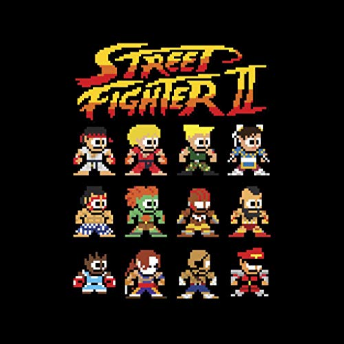 Street Fighter II Pixel Characters Women's Hooded Sweatshirt
