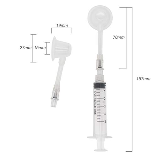 Sucker Corrector Alimentación Succión para retracción inversa plana Tratamiento de succión Reparación de lactancia Salud Cuidado del cuerpo (Transparente)