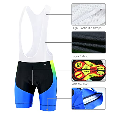 SUHINFE Maillot Ciclismo Hombre Verano, Transpirable y de Secado rápido Ropa Ciclismo y Culotte Ciclismo para MTB, Carreras Bicicletas