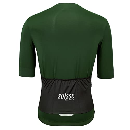 Suisse Blanche. Maillot Ciclismo Hombre Manga Corta, Ropa MTB, Equipación Ciclismo Hombre.