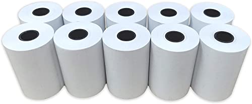 Sumedtec - Pack de 10 rollos de Papel termico 57x40, 57 mm x 40 mm para todos los Datafonos y TPV, sumadoras y basculas Paquete De 10, 57 x 40 x 12 mm, Color Blanco