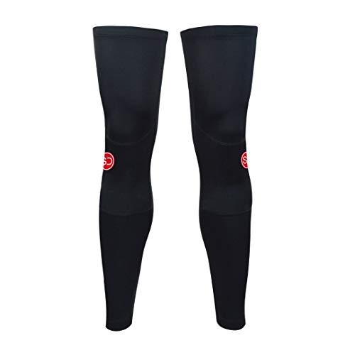 SUNDRIED Ciclo de la Pierna Calentadores Mangas térmico para Ciclismo Rutas para el Invierno de Bicicletas Montar en Bicicleta Apparel (Negro, S)