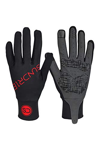 SUNDRIED Touch Screen Guantes de Ciclo Caliente del Dedo Largo Unisex Cycling Apparel (XXL, Negro)