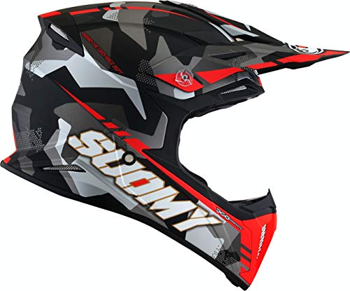 Suomy X-Wing Camouflager - Casco de motocross, color rojo mate