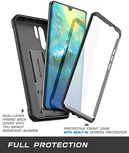 SupCase Funda Huawei P30 Pro [Unicorn Beetle Pro Serie] 360 Carcasa Completa Antigolpes Case con Protector de Pantalla Incorporado y Soporte Kickstand (Negro)