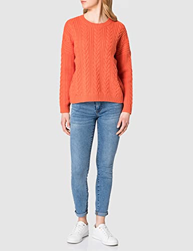 Superdry 61-Knit 69A Suéter, Solar Orange, XL para Mujer