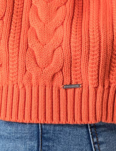 Superdry 61-Knit 69A Suéter, Solar Orange, XL para Mujer