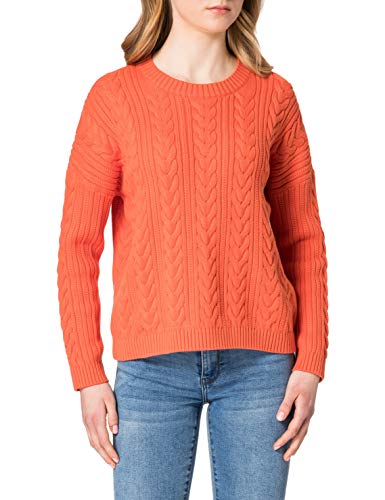 Superdry 61-Knit 69A Suéter, Solar Orange, XL para Mujer