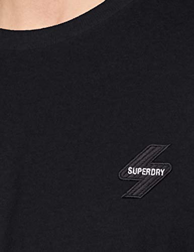 Superdry LS Top Camisa, Negro, XL para Hombre