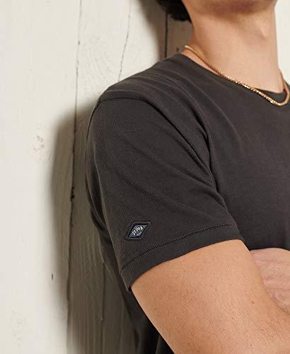 Superdry M1010859a Camiseta Sushi Rollers, Negro Lavado, L para Hombre