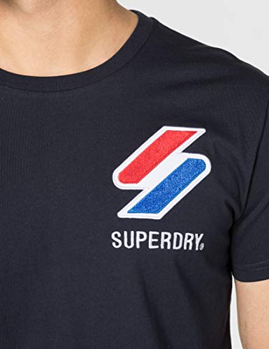 Superdry M1011031A Camiseta, Azul Oscuro, M para Hombre