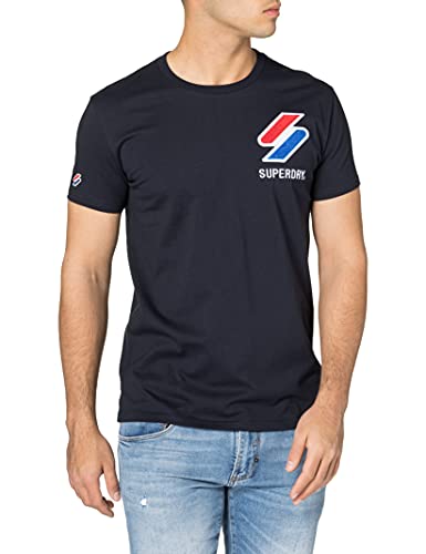 Superdry M1011031A Camiseta, Azul Oscuro, M para Hombre