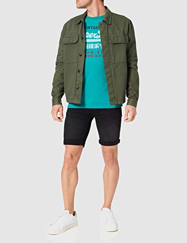Superdry M1011201A Camiseta, Ocean Green Marl, L para Hombre