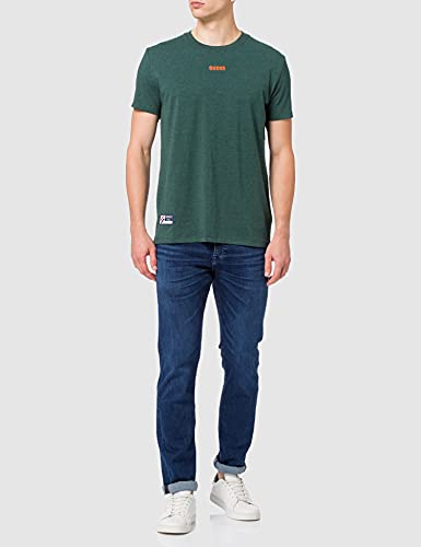 Superdry M1011219a Camiseta con Logotipo de Corporate Brights, Enamel Green Marl, XXL para Hombre