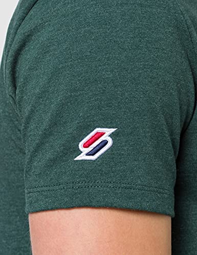 Superdry M1011219a Camiseta con Logotipo de Corporate Brights, Enamel Green Marl, XXL para Hombre
