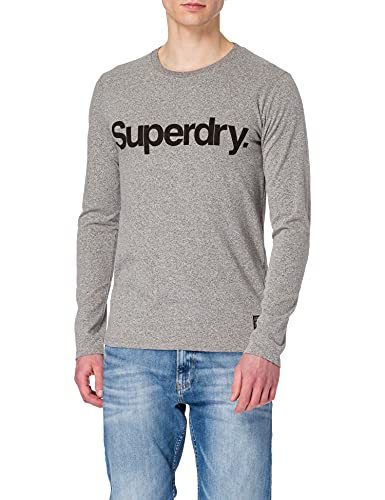 Superdry M6010385A Camisa, Gris Grit, XL para Hombre