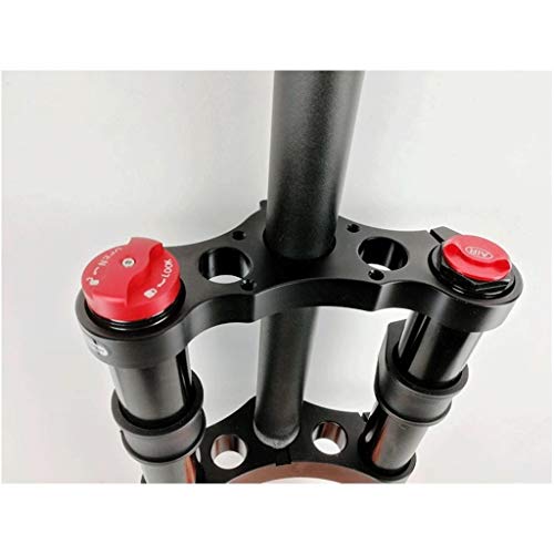 Suspensión MTB 27.5" 29 Pulgadas Suspensión Cuesta Abajo Horquilla Bicicleta Amortiguador Aire QR 9mm Negro Bicicleta Montaña Freno Disco Recorrido 160mm 1-1/8" 2350g ( Color : Red , Size : 29inch )