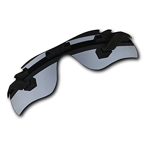 SYEMAX Lentes de repuesto para espejo polarizado, compatibles con Oakley RadarLock path ventilado (OO9181) Sunglass - Múltiples opciones, (Titanio plateado polarizado), Talla única