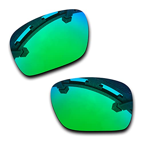 SYEMAX Lentes de repuesto para espejo polarizado, compatibles con Oakley Turbine (OO9263) Sunglass - Múltiples opciones, Verde zafiro polarizado, Talla única