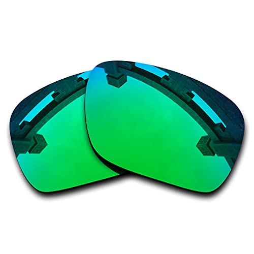 SYEMAX Lentes de repuesto para espejo polarizado, compatibles con Oakley Turbine (OO9263) Sunglass - Múltiples opciones, Verde zafiro polarizado, Talla única