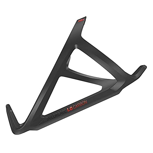 Syncros Tailor Cage 1.0 - Portabidón Izquierdo para Bicicleta, Color Negro y Rojo