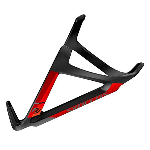 Syncros Tailor Cage 2.0 - Portabidón Derecho para Bicicleta, Color Negro y Rojo