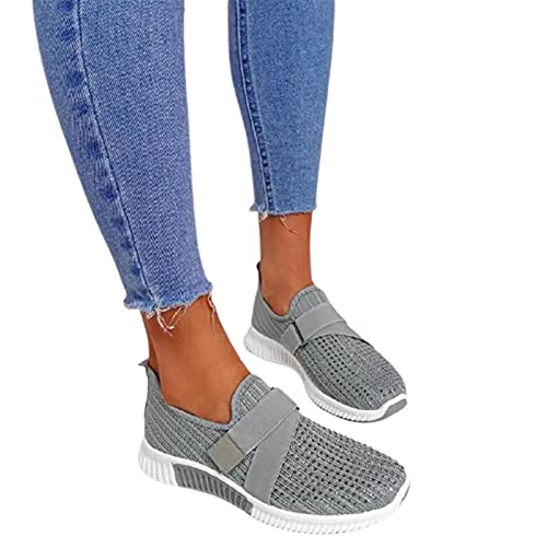 Taloit Zapatos sin cordones para mujer con suela ortopédica, zapatillas de deporte de moda para mujer, zapatos casuales para mujer