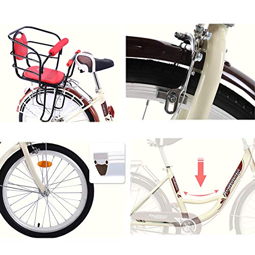 Tandem Bicicletas conveniente para llevar a su bebé, los padres del niño-bici de la ciudad con dos sillas de montar para las madres lactantes, ligero madre-hijo de bicicletas Family Outing,B4