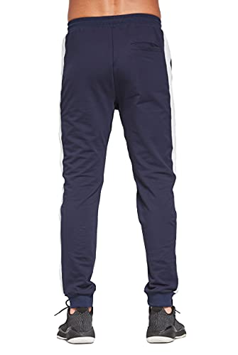 Tansozer Pantalon Chandal Hombre Jogger Hombre Pantalon Deporte Hombre Algodon Tenis Jogging Pantalon Running Deportivo Hombre Slim Fit Sweatpants Azul S