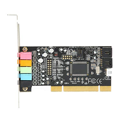 Tarjeta de sonido PCI, Tarjeta de sonido envolvente estéreo 5.1, Salida lineal Karaoke Entrada de micrófono de red Tarjeta de sonido Portátil, sin demora Tarjeta de sonido universal multifuncional Aud