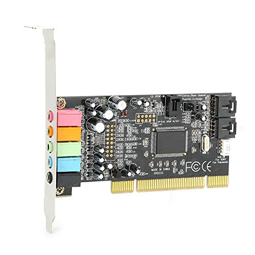 Tarjeta de sonido PCI, Tarjeta de sonido envolvente estéreo 5.1, Salida lineal Karaoke Entrada de micrófono de red Tarjeta de sonido Portátil, sin demora Tarjeta de sonido universal multifuncional Aud