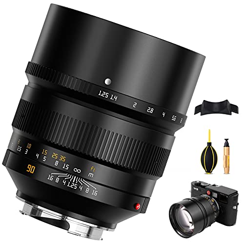 Tartisan - Objetivo MF F1.25 de 90 mm para cámaras Leica M Mount M2 M3 M4 M5 M6 M7 M8 M9 М9P M10 M262 M240 M240P M10-R M10-P MP M-E M-A