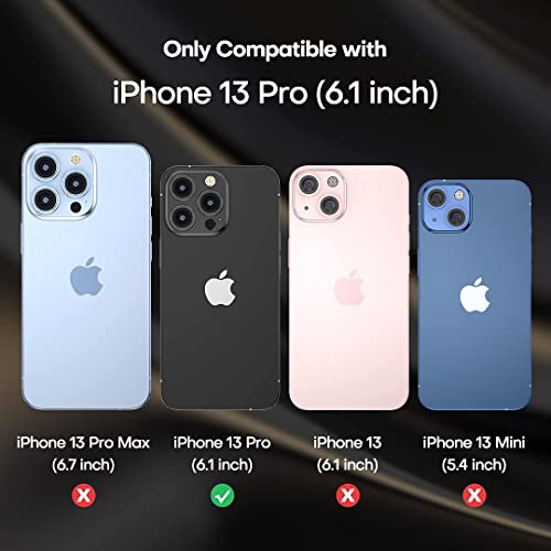 TAURI 3+3 Pack Protector de Pantalla iPhone 13 Pro, 3 Pack HD Ultrafino Cristal Templado y 3 Pack Protector de Lente de cámara, Dureza 9H, Sin Burbujas,Alta sensibilidad,Marco de Posicionamiento