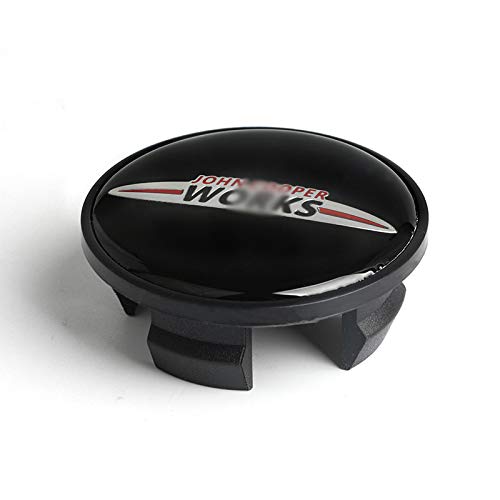 TAYDMEO 54mm 4 Piezas Cubierta del Cubo de la Rueda del Coche Tapa del Centro del neumático Tapas Decoración de la Etiqueta engomada, para Mini Cooper S R56 R60 R61 F55 F56 F60