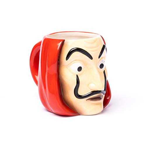 Taza 3D La casa de papel cerámica - Taza la casa de papel La Máscara - Vaso la casa de papel / Taza de desayuno - Merchandising la casa de papel - Licencia oficial