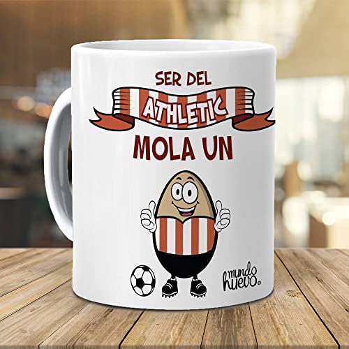 Taza Ser del Athletic Mola un Huevo. Cerámica AAA - 350 ml.