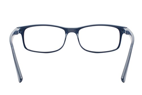 TBOC Gafas de Lectura Presbicia Vista Cansada - (Pack 2 Unidades) Graduadas +2.50 Dioptrías Montura de Pasta Azul Diseño Moda Hombre Mujer Unisex Lentes de Aumento para Leer Ver de Cerca