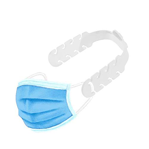 TBOC Salvaorejas Mascarillas Extensor Ajustable - [Pack 5 Piezas] Correa Antideslizante con Hebillas de Silicona [Blanca] con Agarres para Sujetar Cuello Aliviar Molestias Presión Cara Salva Orejas